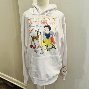 Disney Snow White Woman’s Hoodie Sweatshirt White Pullover Medium (A0129)